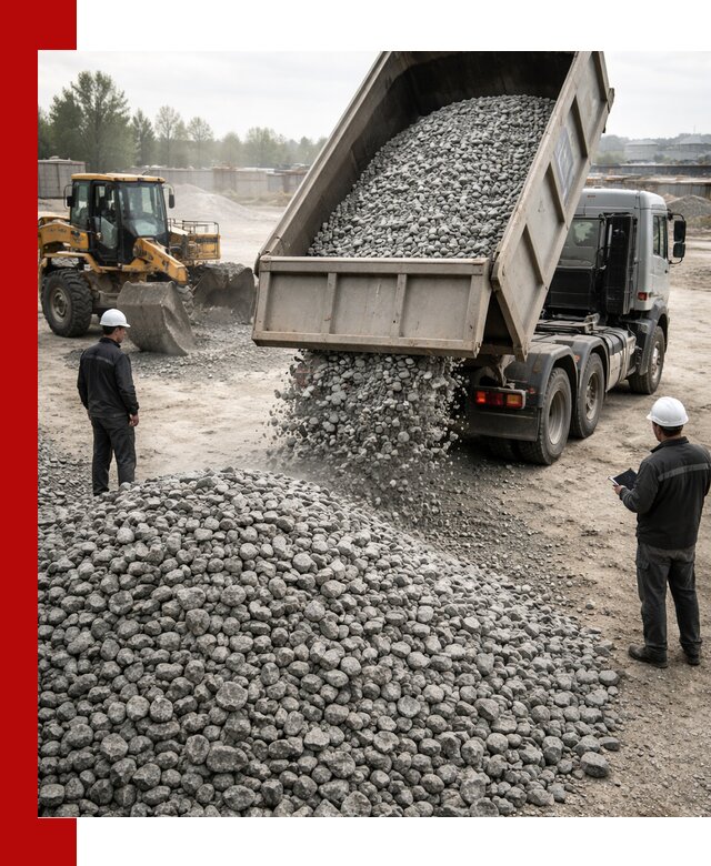 Доставка гранитного щебня фракции 20-40 в Владикавказе