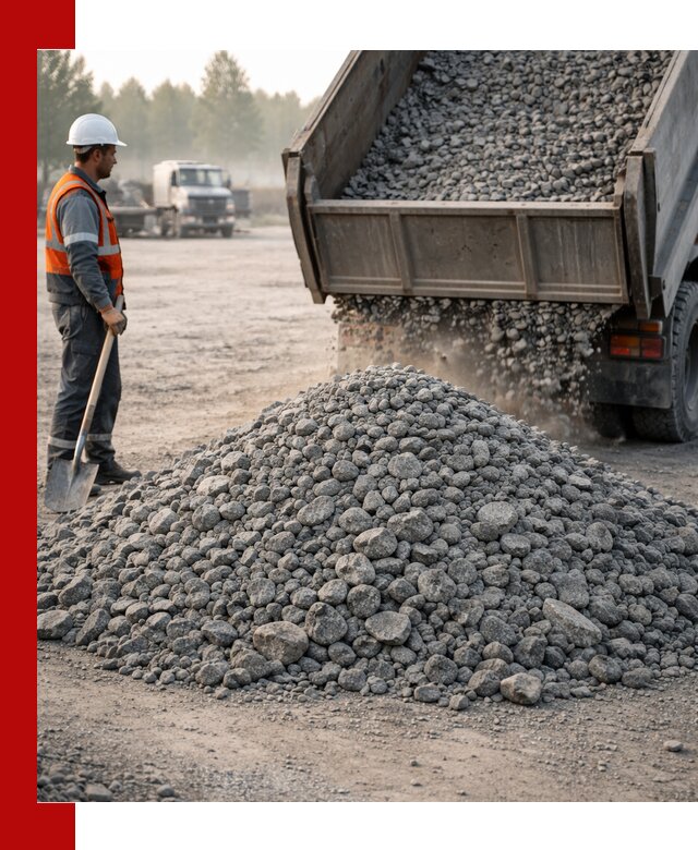 Гранитный щебень фракции 100–201 для строительства в Владикавказе