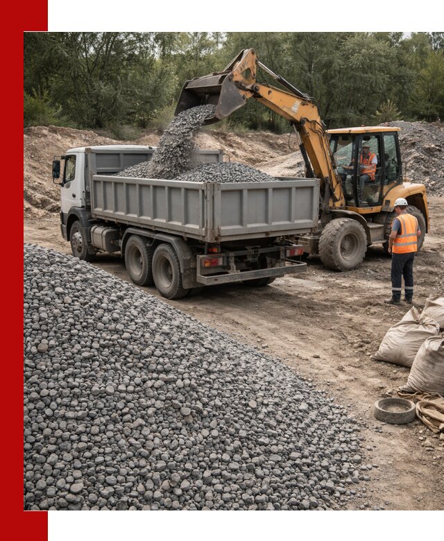 Доставка гравийного щебня в Владикавказе оптом и в розницу