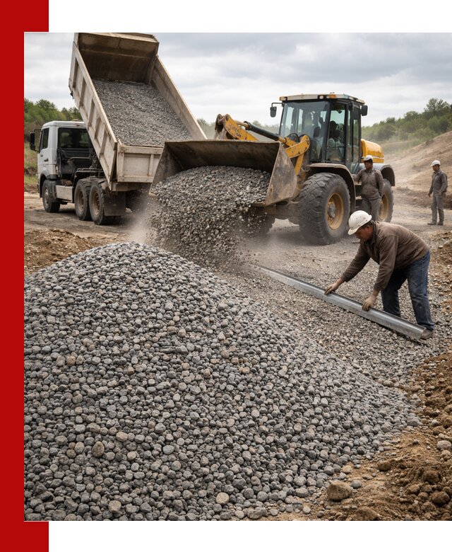 Гравийный щебень фракция 5-20 с доставкой в Владикавказе