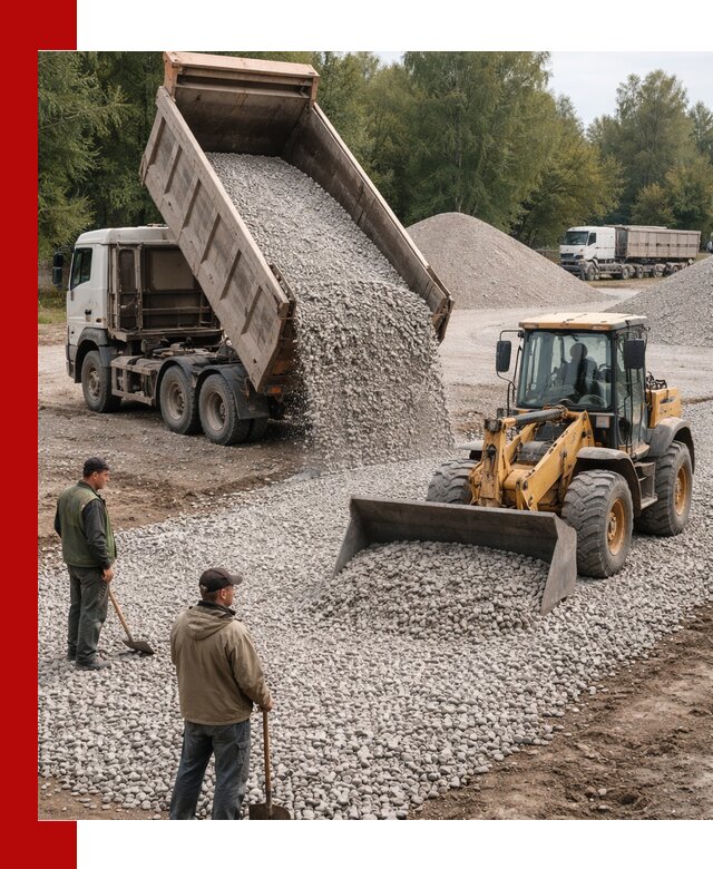 Купить гравийный щебень фракция 20-40 в Владикавказе с доставкой