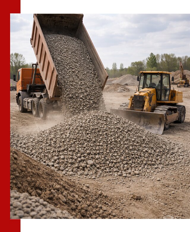 Доставка гравийного щебня фракции 40-70 в Владикавказе