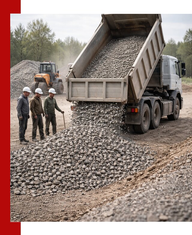 Доставка гравийного щебня фракции 70-120 в Владикавказе