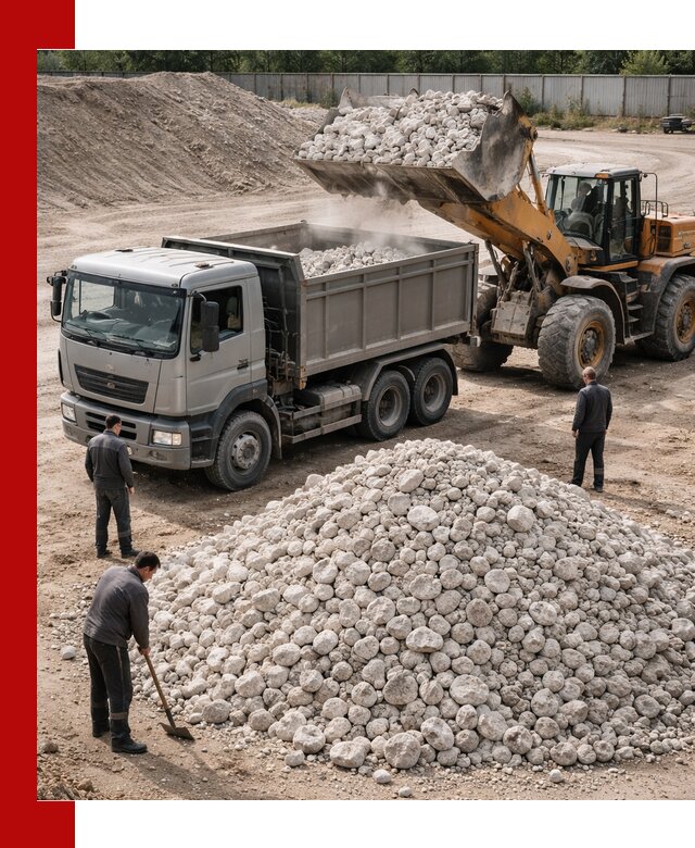 Известняковый щебень фракция 70–150 с доставкой в Владикавказе