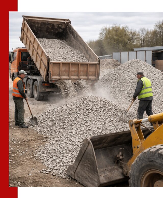 Доломитовый щебень фракции 5-20 с доставкой в Владикавказе