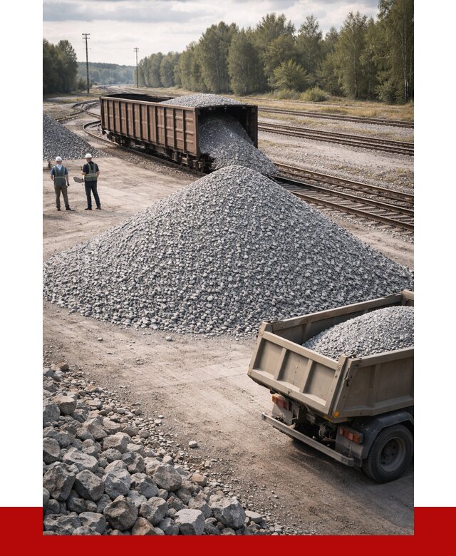 Железнодорожный щебень 20-60 в Владикавказе от 1752 р. | ПРОНЕРУДВкз