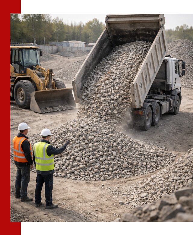 Вторичный щебень фракция 40–70 доставка в Владикавказе