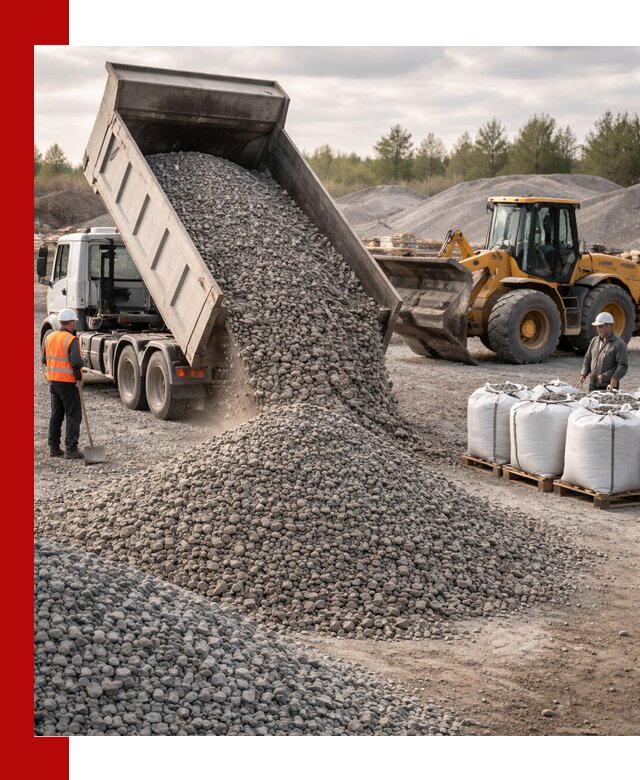 Бетонный щебень фракция 5–20 с доставкой в Владикавказе