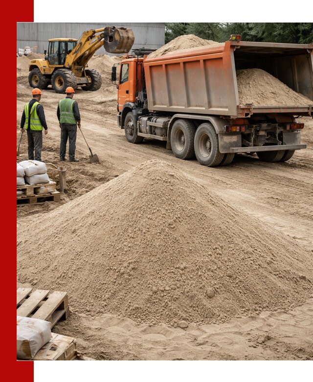 Доставка и продажа мытого речного песка в Владикавказе