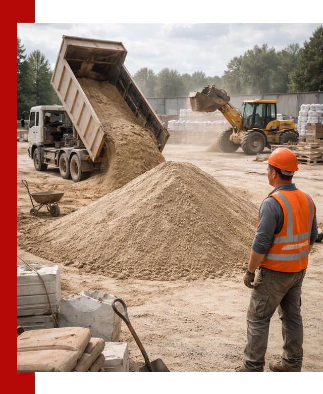 Доставка строительного песка с самосвалом в Владикавказе