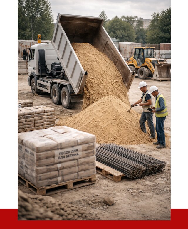 Песок для бетона в Владикавказе от 2577 р. с доставкой, ПРОНЕРУДВкз