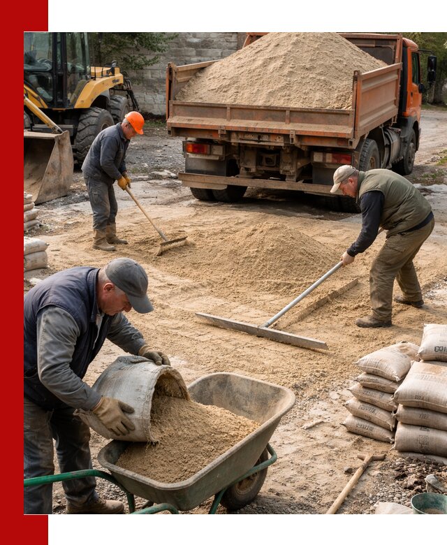 Поставка песка для стяжки в Владикавказе с быстрой доставкой
