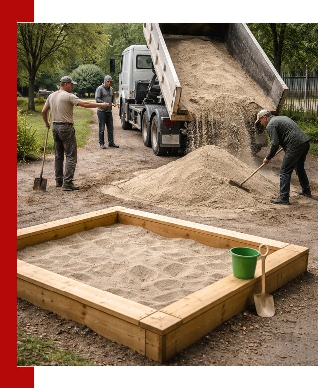 Песок для песочницы с доставкой в Владикавказе недорого и чистый