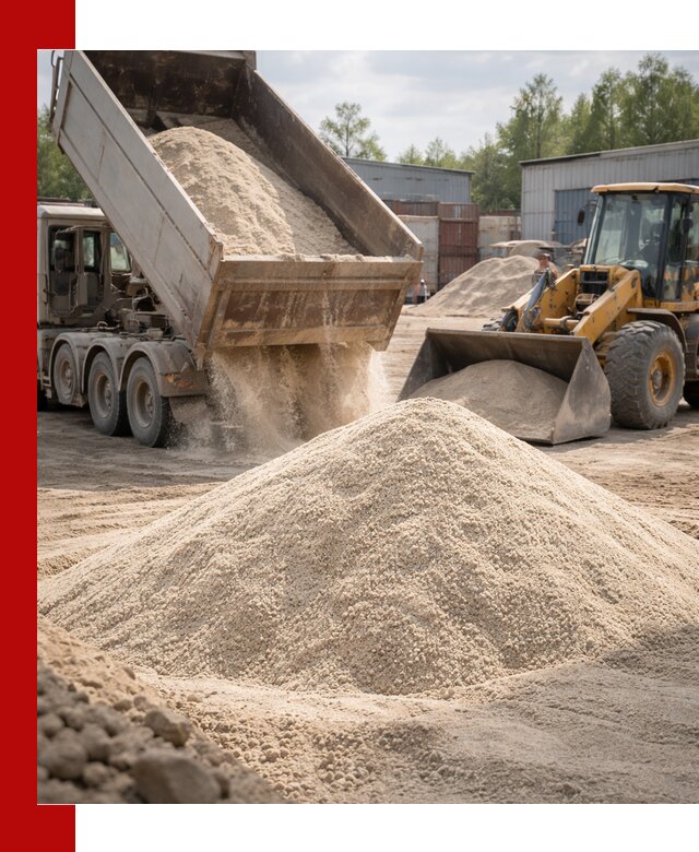 Кварцевый песок с доставкой в Владикавказе для строительных работ