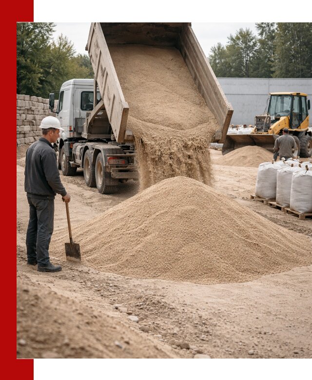 Кварцевый песок фракция 0–3 мм с доставкой в Владикавказе