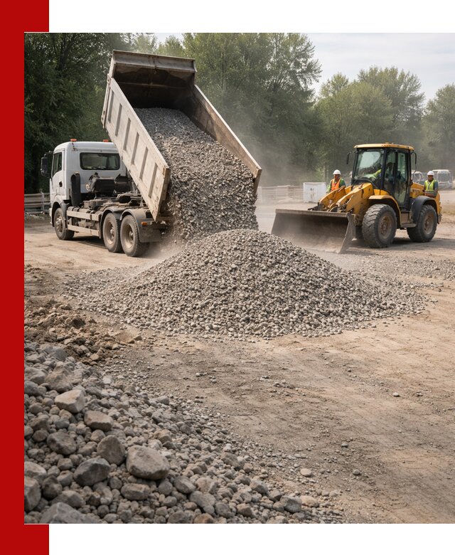 Гравий фракция 5–20 доставка в Владикавказе оптом и в розницу