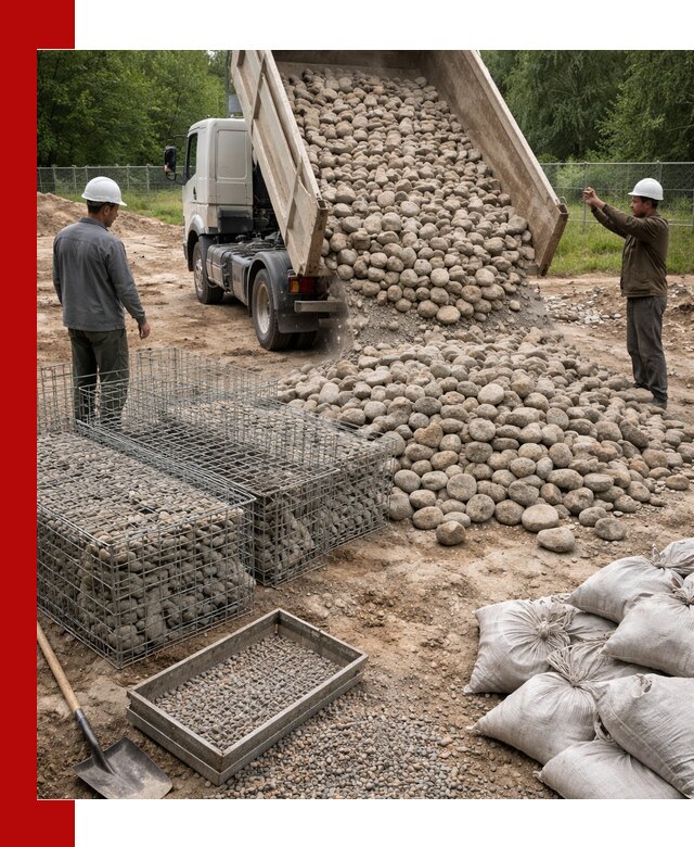 Камень для габионов фракция 70–151 в Владикавказе