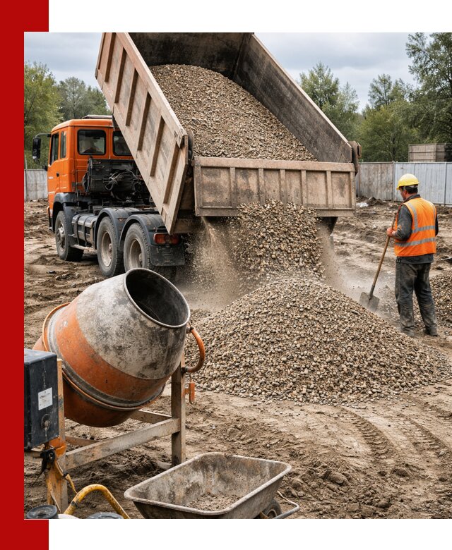 Опгс для бетона с доставкой самосвалом в Владикавказе от производителя