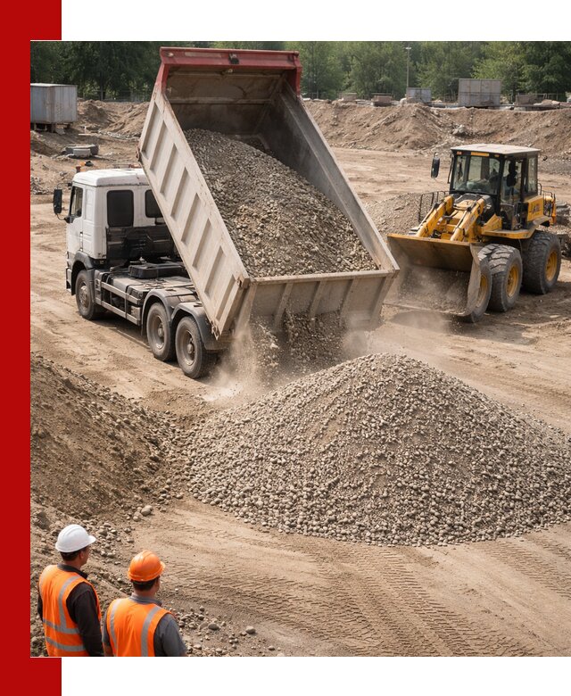 Щебень с песком (ЩГПС С2) с доставкой в Владикавказе