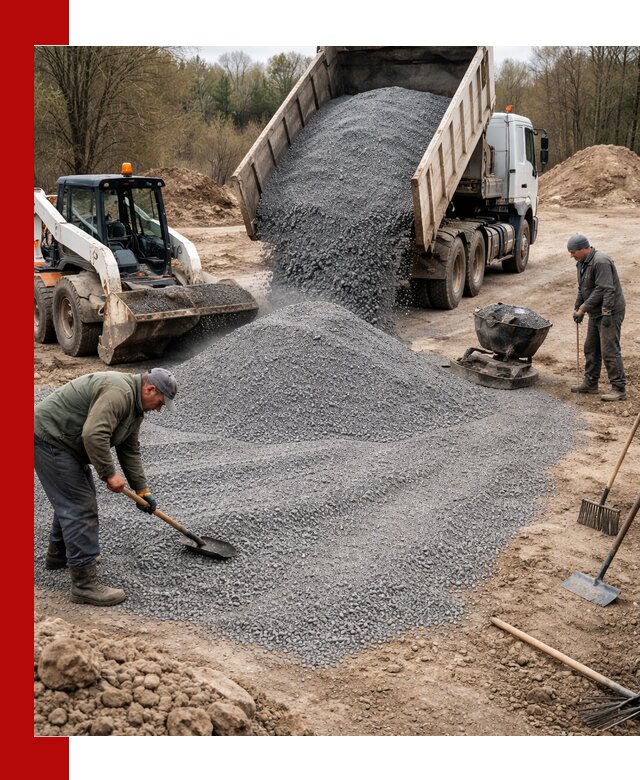 Отсев для подсыпки в Владикавказе — доставка и подсыпка на участок