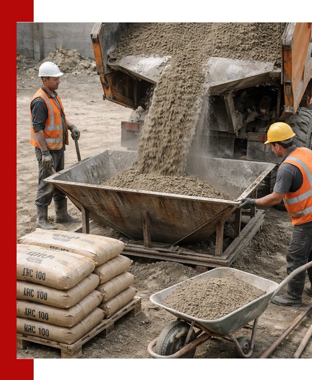 Доставка цементно-песчаной смеси М100 в Владикавказе