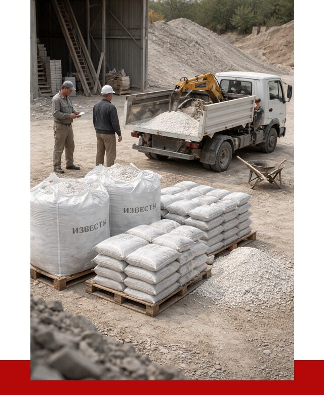 Известь строительная в Владикавказе с доставкой от 4329 р. | ПРОНЕРУДВкз