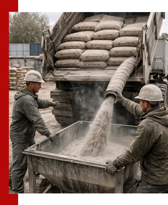 Доставка цемента М400 в Владикавказе оптом и в розницу