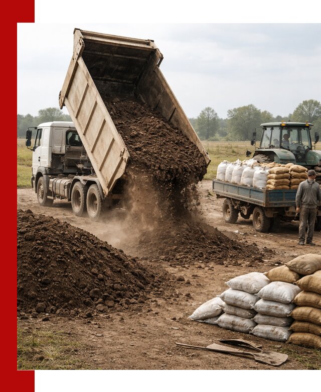 Доставка грунта и удобрений оптом в Владикавказе для сельхоз и строительства