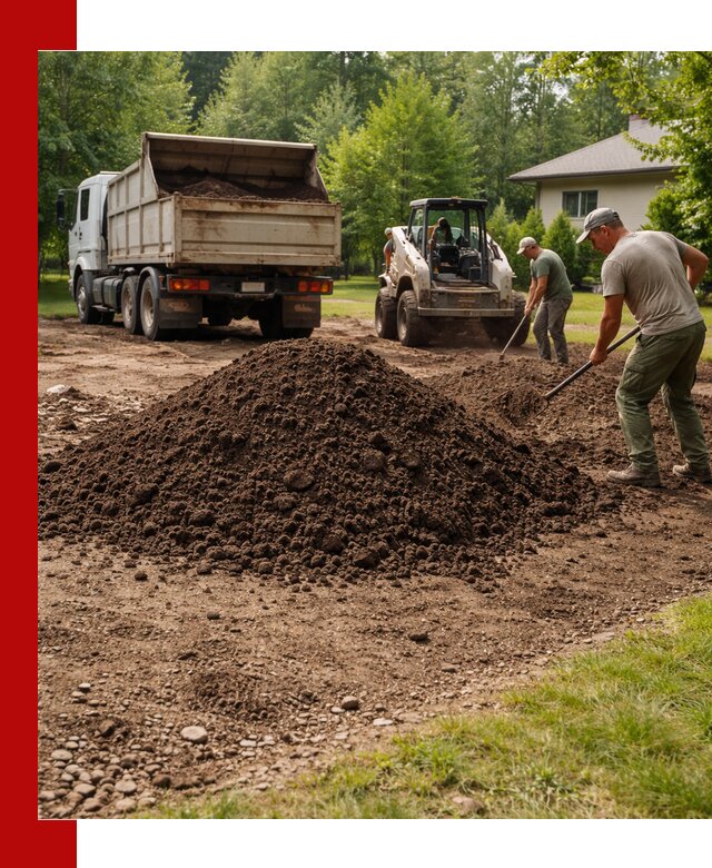 Доставка и укладка грунта для газона в Владикавказе