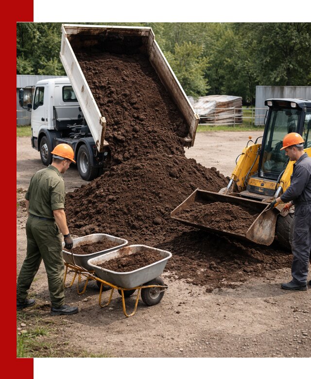 Доставка торфо-земляной смеси в Владикавказе для огорода и ландшафта