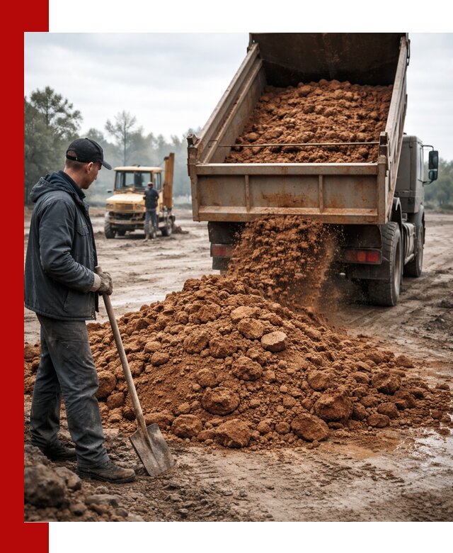 Глина для засыпки в Владикавказе с доставкой самосвалами