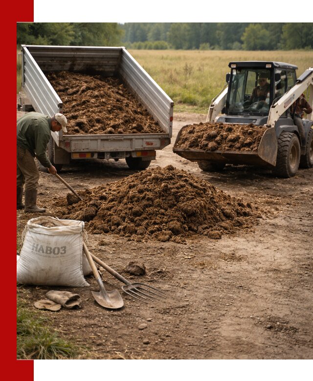 Доставка конского навоза в Владикавказе с разгрузкой и доставкой на объект