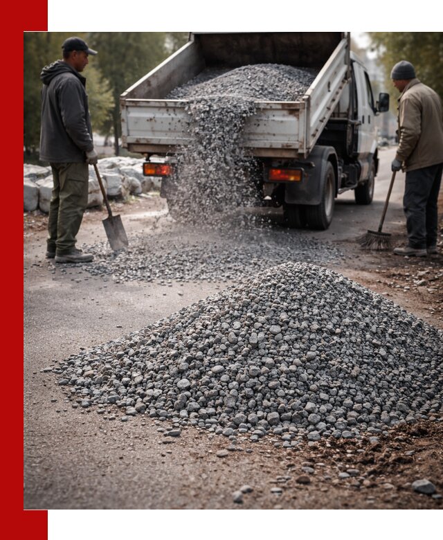 Гранитная крошка для посыпки дорог и тротуаров в Владикавказе