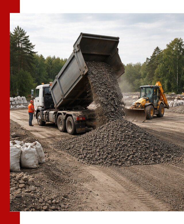 Доставка дробленого асфальта в Владикавказе для дорожных работ