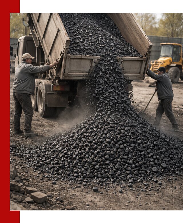 Доставка угля семечка самосвалами в Владикавказе