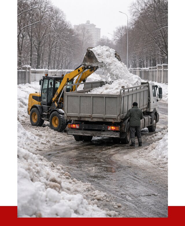 Вывоз снега с погрузкой в Владикавказе от 3608 р. ПРОНЕРУДВкз