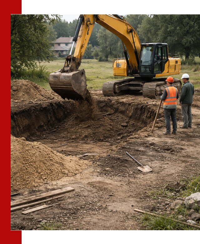 Рытье котлована под фундамент в Владикавказе (быстро и недорого)
